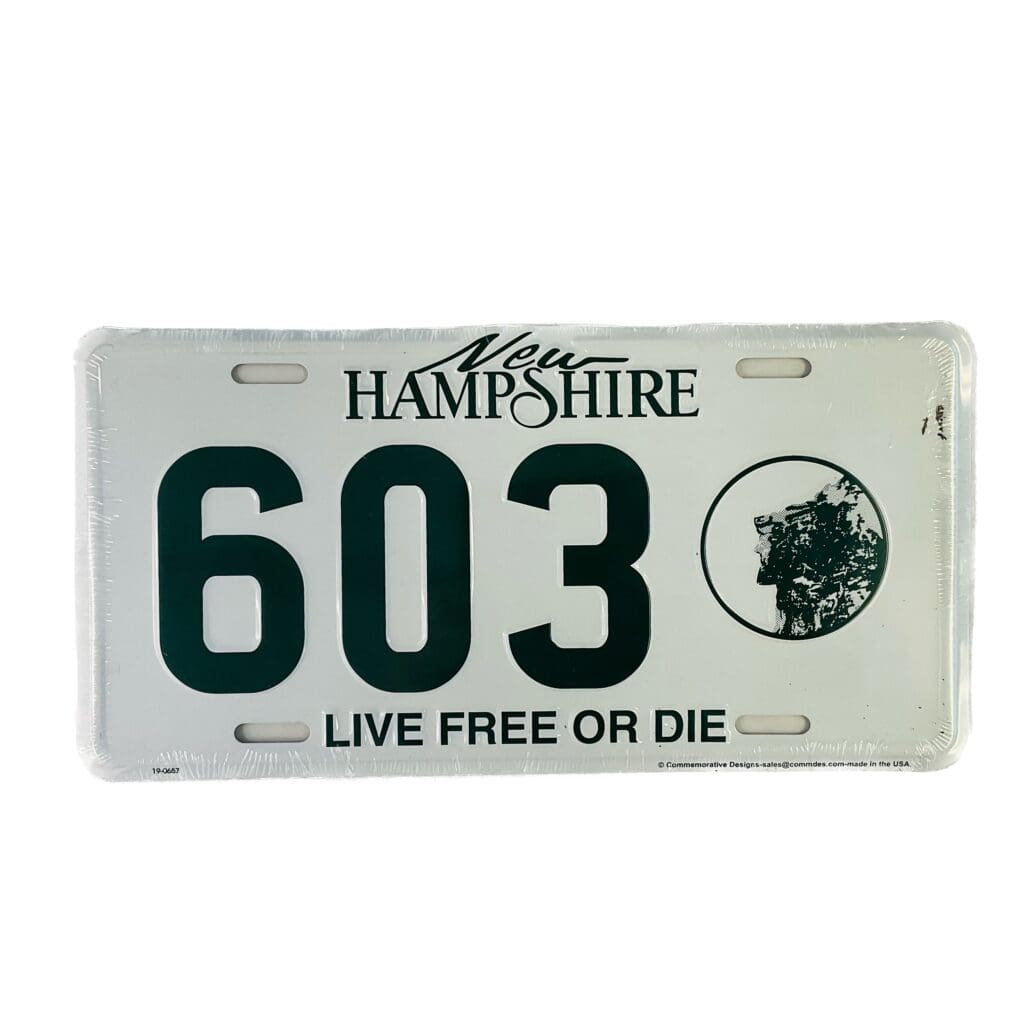 NH Decorative License Plate -603 - Danbury Country Store