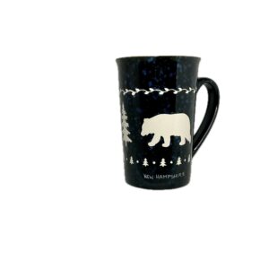 New Hampshire Bear Black Tall Mug