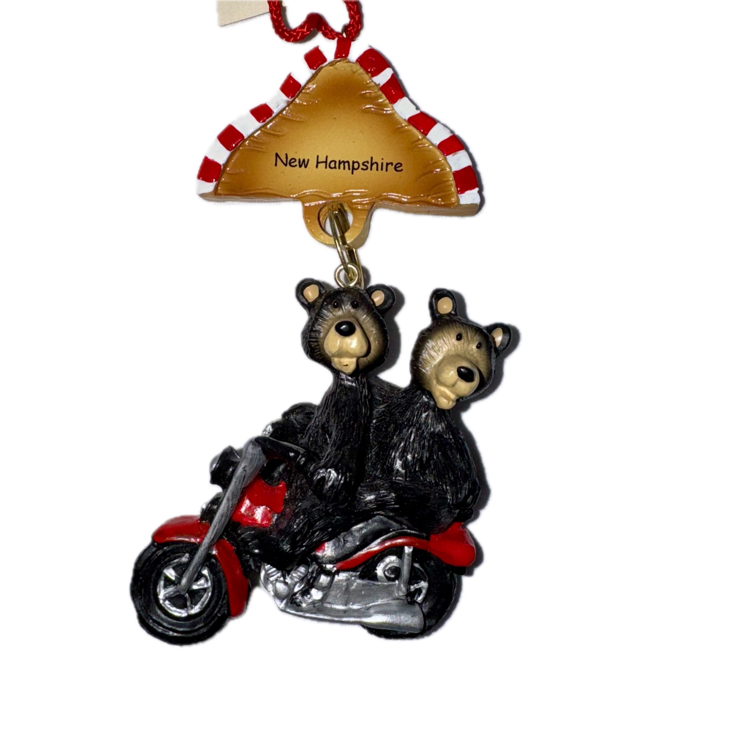 Mo-Cycle Bear New Hampshire Ornament