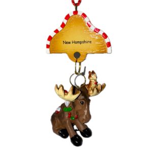 Chip Moose New Hampshire Ornament